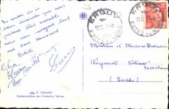 POSTAL MODERNA etapa de aterrizaje de Dinard del barco de alta velocidad verde de las motoras