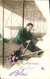 VINTAGE POSTCARD Sincere Friendships Blois Blois Plane Aviation