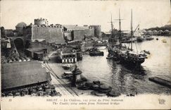 CPA Brest Le Chateau Vue Prise Du Pont National Bateau