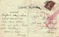 CPA Type De Femme De I'Ile De Sein Etude De Tete Folklore