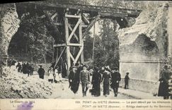 VINTAGE POSTCARD Bridge Of Metz the Bridge Destroyed By the Militaria Germans