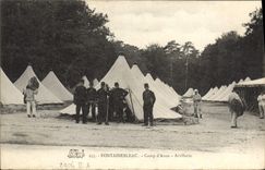 VINTAGE POSTCARD Fontainebleau Camp Of Avon Militaria Artillery
