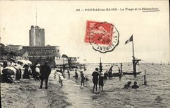 CPA Fouras Les Bains La Plage Et Le Semaphore