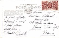 POSTAL Piccadilly Londres de la VENDIMIA