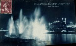 CPA Exposition Des Arts Decoratifs Vue De Nuit Paris 
