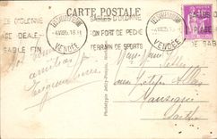 POSTAL de la VENDIMIA Sables d'Olonne hola del folklore de Sablaise