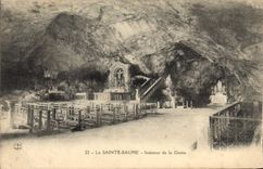 CPA La Sainte Baume Interieur De La Grotte