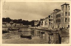 VINTAGE POSTCARD St Jean De Luz the quay of Infante