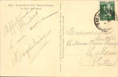 VINTAGE POSTCARD St Jean De Luz the quay of Infante