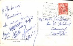 MODERN CARD Pouilly On the Loire the Large Bridge Daguin Seal