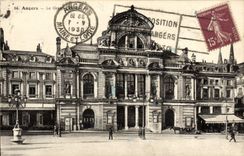 CPA Angers Le grand theatre Flamme Exposition d'Angers 1930