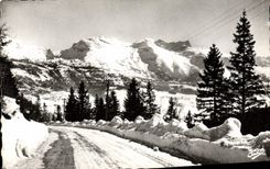 MODERN CARD the Beautiful French Alps Road De Lans has Autrans by the Collar of the Perrin Cross At the bottom the Collar of the Arc and Corn