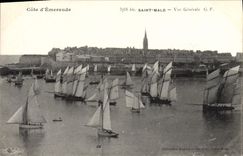 CPA Saint Malo Vue Generale Bateaux