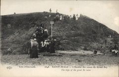 VINTAGE POSTCARD Holy Malo the Staircase Of the Ruins Of the Large Bey