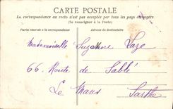 VINTAGE POSTCARD Of Saint Nazaire In Croisic By Mer the Rock Of Pierre Percee has low tide