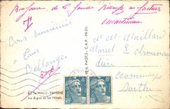 POSTAL MODERNA Malo santo Parame la presa y los hoteles