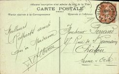 La POSTAL Morvan Illustre Settons de la VENDIMIA el sello de Ouroux de la cascada tiene Saulieu