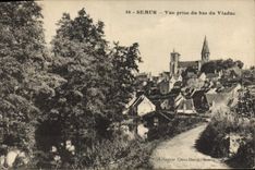 CPA Semur Vue Prise Du Bas Du Viaduc