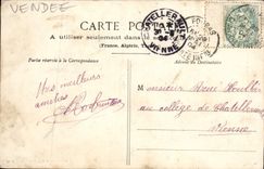 POSTAL de la VENDIMIA Sables d'Olonne en niños de la reconciliación del amor