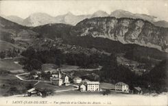 POSTAL Holy Jean De Sixt View y la cadena de la VENDIMIA de Arvais