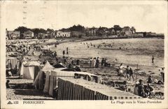 VINTAGE POSTCARD Pornichet the Beach Towards the Pornichet Old man