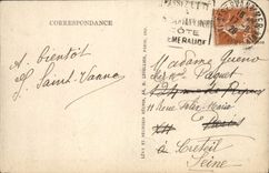 VINTAGE POSTCARD Holy Malo Quays And the Large Gate Boat Daguin Seal