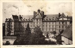 VINTAGE POSTCARD Rennes Principal Frontage De I' Military hospital After Restoration