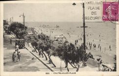 VINTAGE POSTCARD Chatelaillon Beach Seal Daguin Beach of Safety