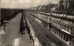 MODERN CARD Paris And Its Wonders Street of Rivoli and garden of Tileries Flame France Country of tourism