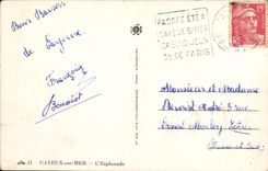CPA Cayeux Sur Mer L'Esplanade Cachet Daguin Casino Jeux