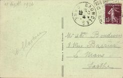 CPA Granville L'Hotel Des Bains Vu De La Route De Coutances Cachet Daguin