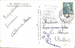 MODERN CARD Benodet View Taken Of co. Marine Daguin Seal