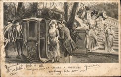 VINTAGE POSTCARD the Sedan-chair