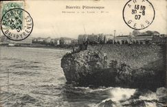 CPA Biarritz Pittoresque Pecheurs a la ligne Peche 