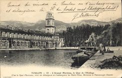 CPA Toulon L'Arsenal Maritime Le Quai De I'Horloge