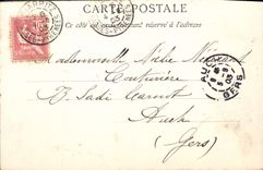 VINTAGE POSTCARD Biarritz Rochers Of the Virgin has Low tide