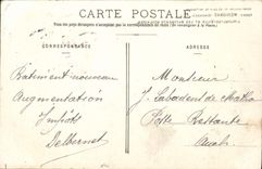 VINTAGE POSTCARD Merignac the Town hall And Building industries School