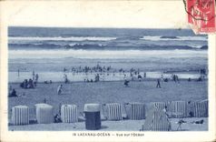 VINTAGE POSTCARD Lacanau Ocean Seen On I' Ocean