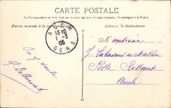 Opinión de Avignon de la POSTAL de la VENDIMIA del puente suspendido