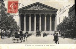 VINTAGE POSTCARD Paris the Madeleine Royal Street