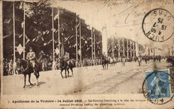 CPA Apotheose De La Victoire 14 Juillet 1919 Le General Pershing A La Tete des troupes Militaria 