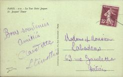 VINTAGE POSTCARD Paris Holy Turn Jacques Tram