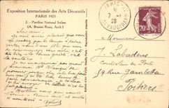 CPA Paris Exposition internationale des Arts Decoratifs 1925 Pavillon national indien 