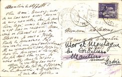 MODERN CARD Moulins the Regemortes Bridge the Church Of the Sacring Heart And the Cathedral