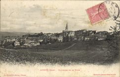 VINTAGE POSTCARD Aubiet Panorama Of the City