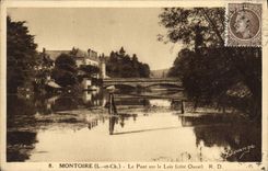 VINTAGE POSTCARD Montoire the Bridge On the Dormouse