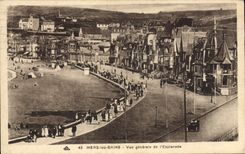 VINTAGE POSTCARD Seas les Bains View of the esplanade