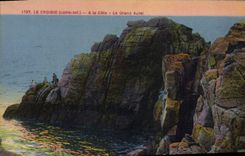 VINTAGE POSTCARD Croisic With the dimension the gran furnace bridge