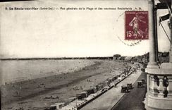 VINTAGE POSTCARD La Baule On Sea View Of the Beach And the New Boulevards
