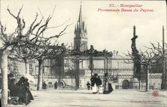 VINTAGE POSTCARD Montpellier Low Walk Of Peyrou